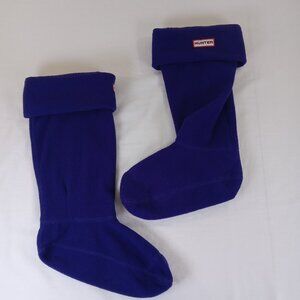 Hunter Women's MEDIUM 5-7 Fleece Welly Boot Socks Royal Blue Rain Boot Liners